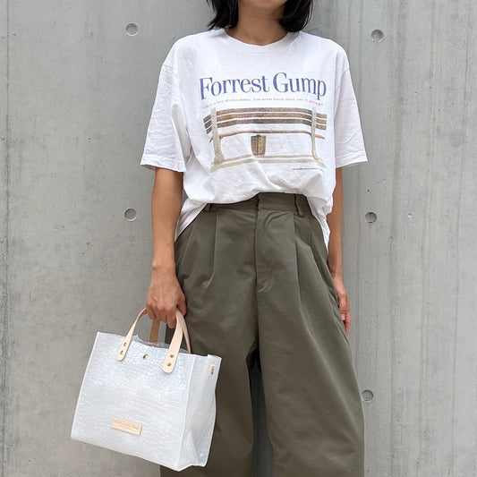 残わずか‼️＜＜9月上旬発送🚚＞Colored PVC(LeatherHandle)ToteM/🐊Crocodile GYUNYU