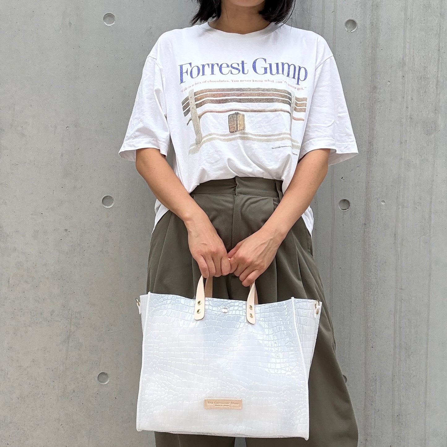 新色数量限定＜8月下旬発送＞Colored PVC(LeatherHandle)Tote L/ 🐊Crocodile GYUNYU