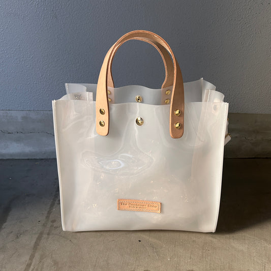 Colored PVC bag (tote M) color white