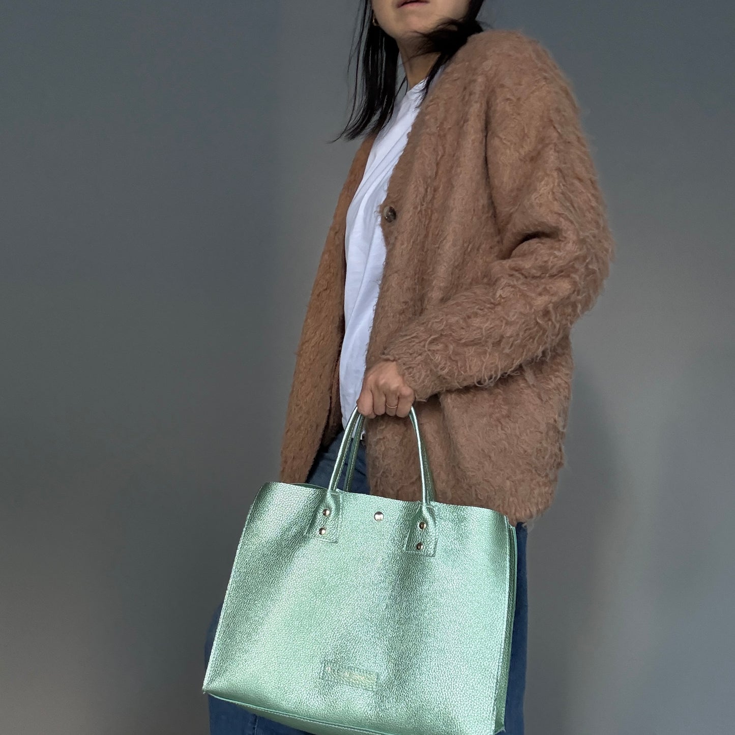 Cow Leather（Tote L）Methric Green
