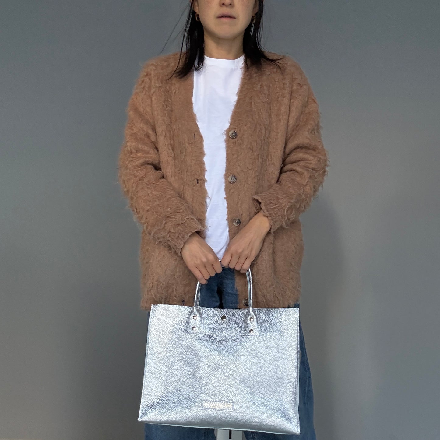 Cow Leather（Tote L）Argento