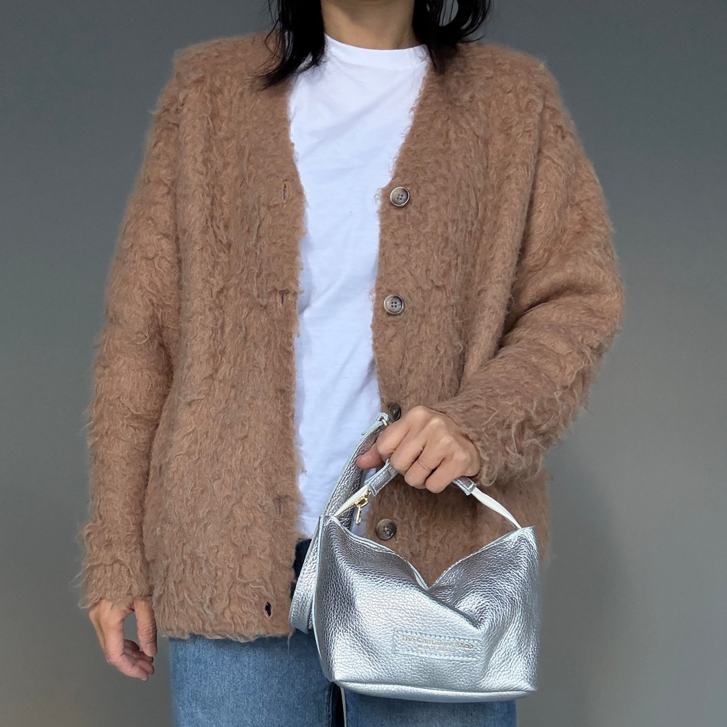 Cow Leather　3ways（Sholder Bag M) Argento