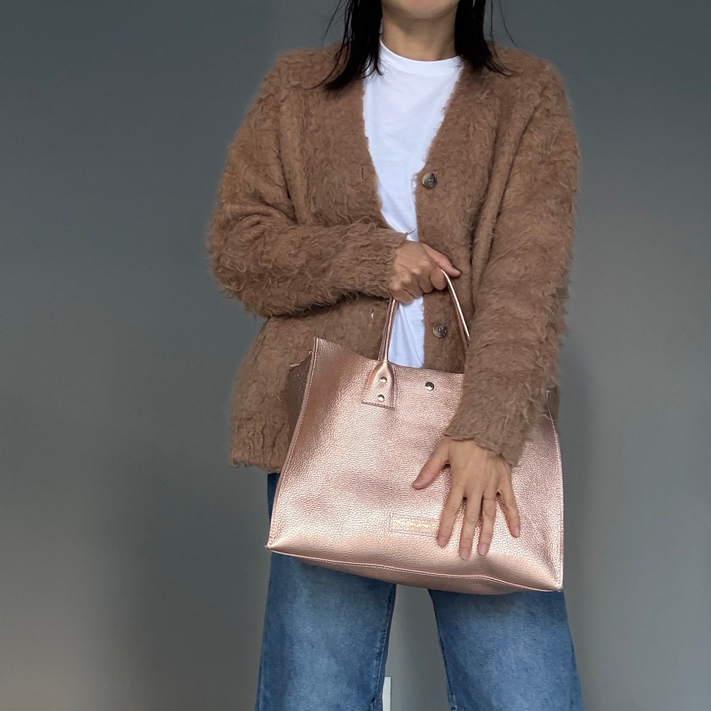 Cow Leather（Tote L）Metheric PinkOrange