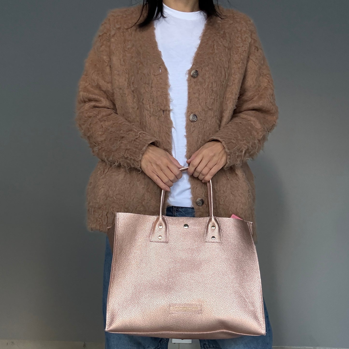 Cow Leather（Tote L）Metheric PinkOrange