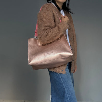 Cow Leather（Tote L）Metheric PinkOrange