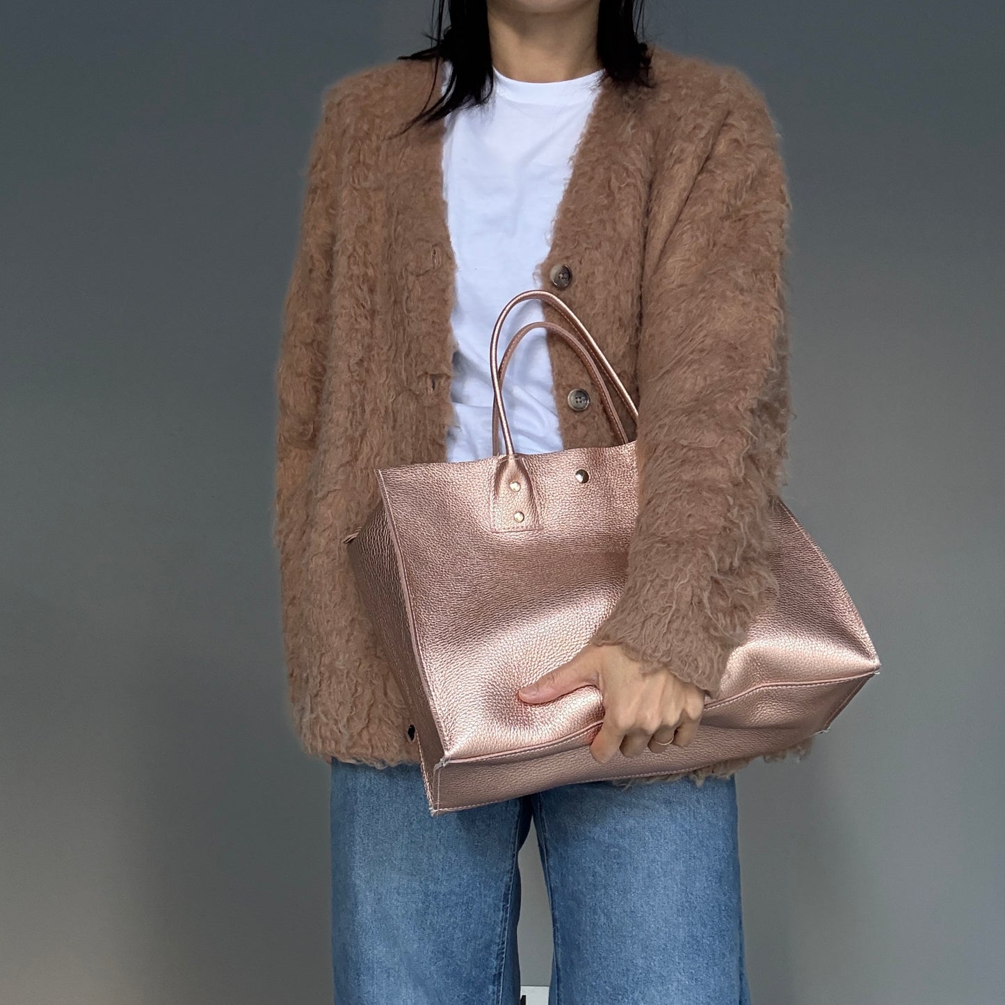 Cow Leather（Tote L）Metheric PinkOrange