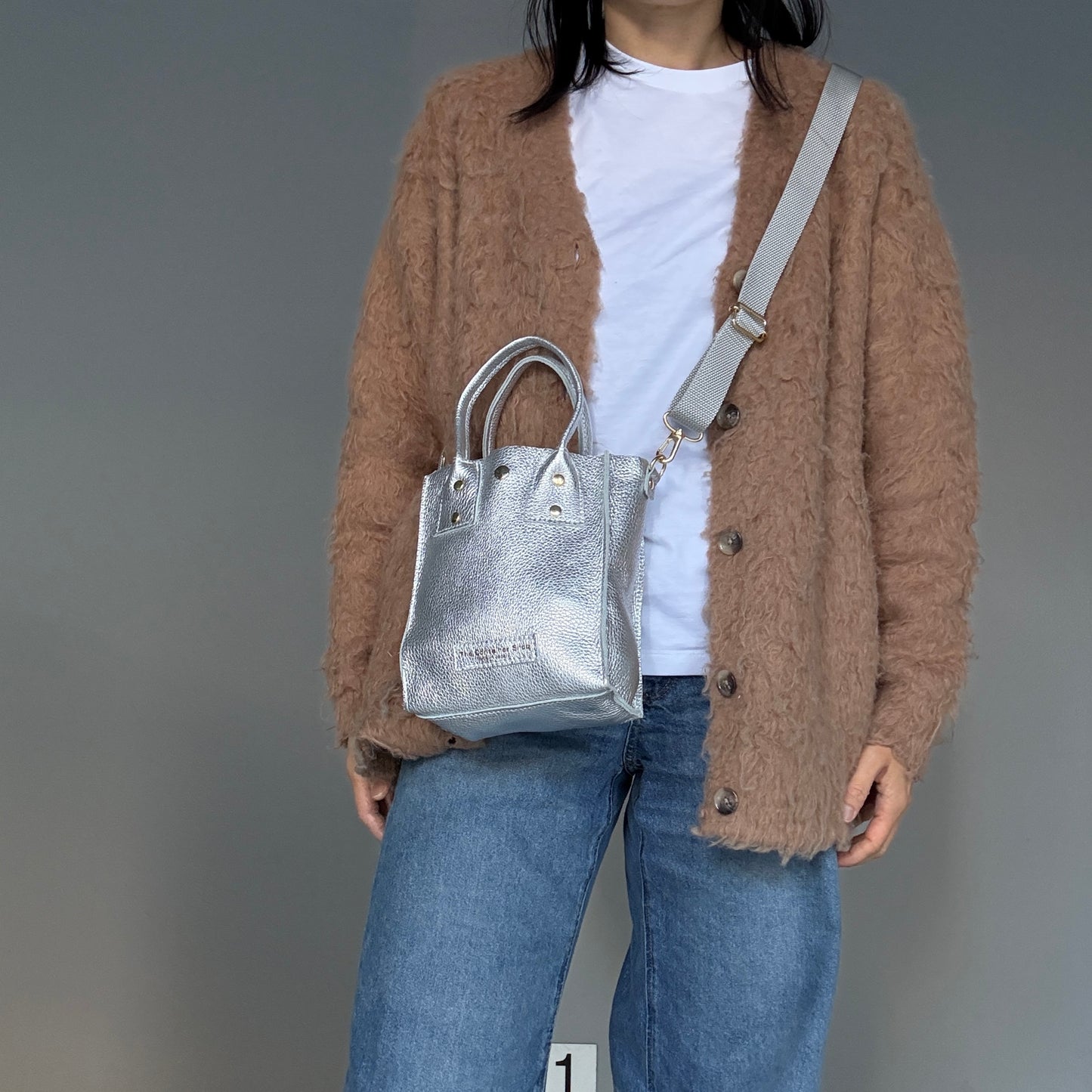 Cow Leather（Tote S）Argento