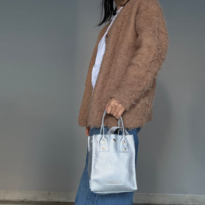 Cow Leather（Tote S）Argento