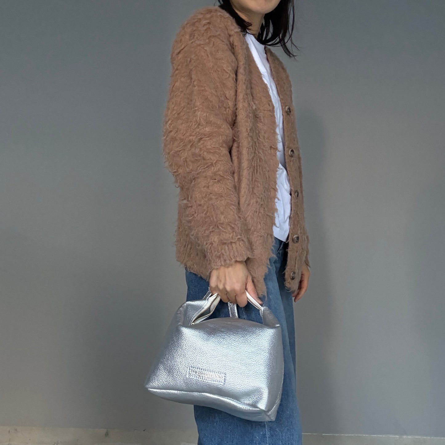 Cow Leather　3ways（Sholder Bag M) Argento