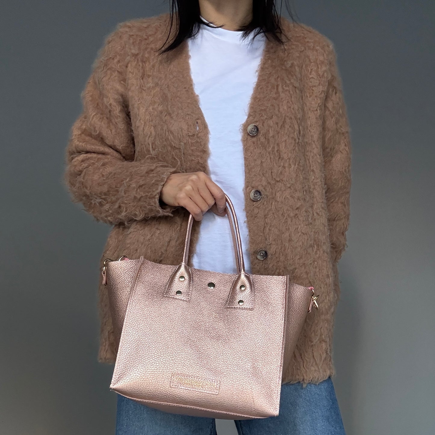 Cow Leather（Tote M）Metheric PinkOrange