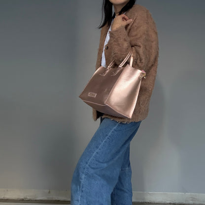 Cow Leather（Tote M）Metheric PinkOrange