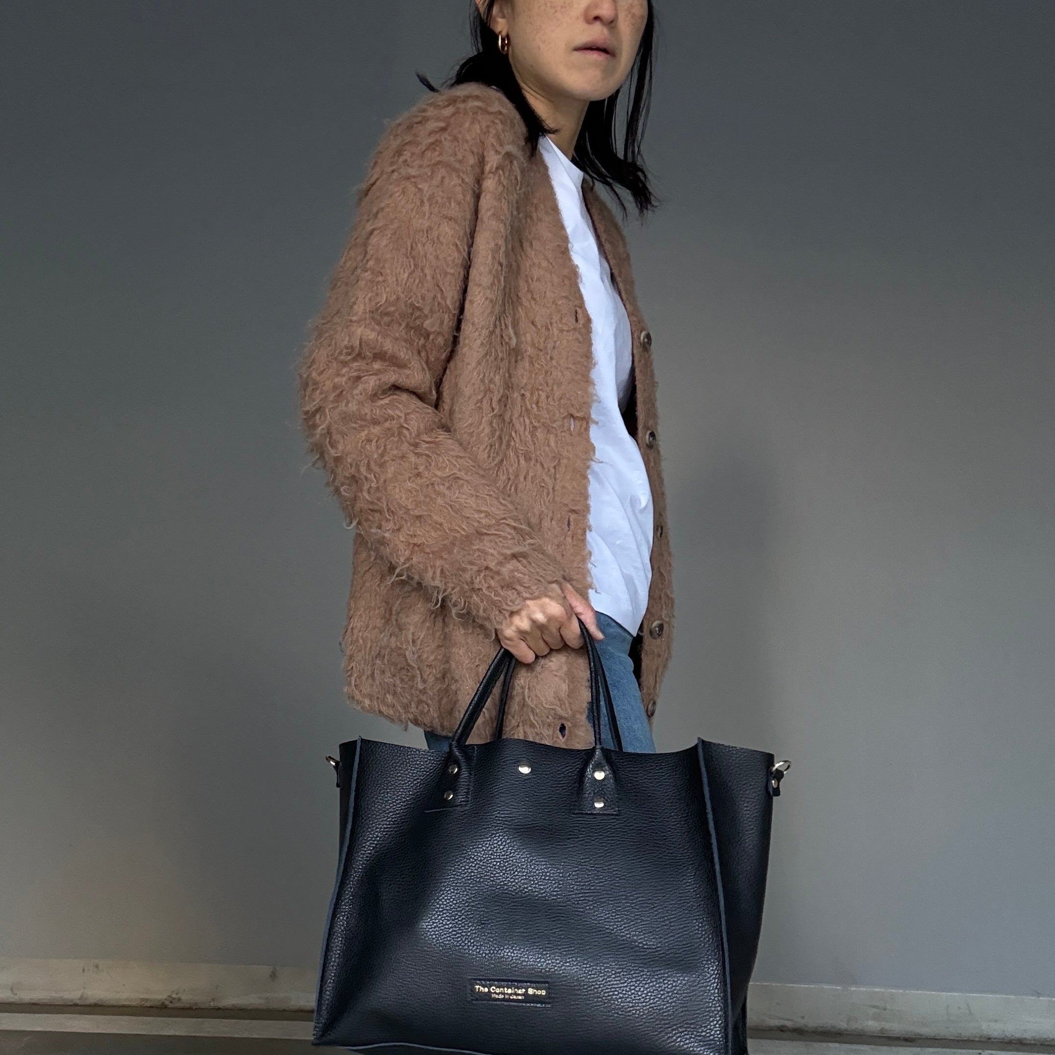 Cow Leather（Tote L）Black – TheContainerShop
