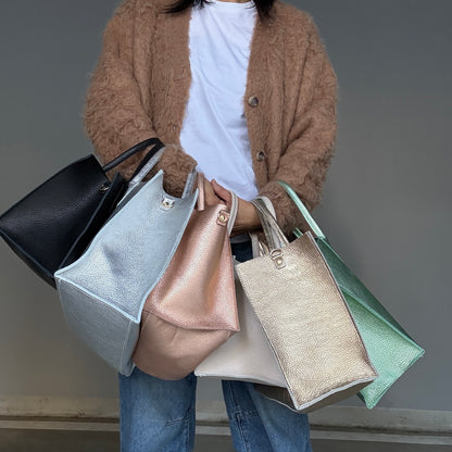 Cow Leather（Tote M）Metheric PinkOrange