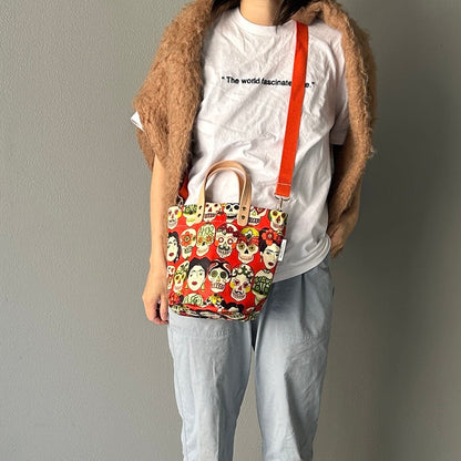 ＜予約＞PVC加工 （丸底トート）Gotas de Amor(carrot)