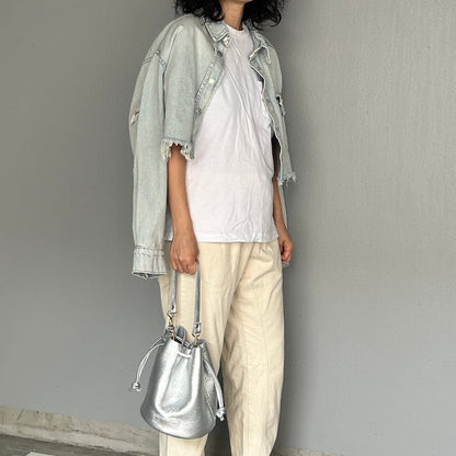 Cow Leather（Kinchaku） Argento Argento