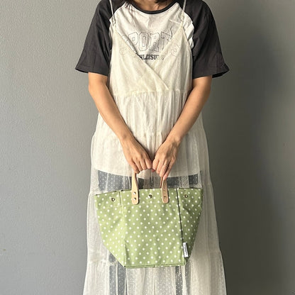 "Wipeable" Coated PVC (SQ) Polka dot pattern