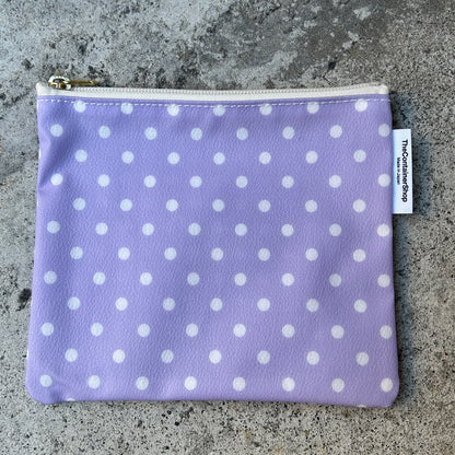 残１）999円💚💛❤️PVC加工プリントポーチ ドット（マチなしポーチM）