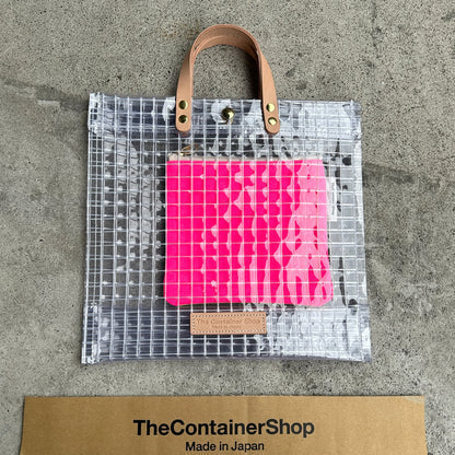 🌈2026円🌈工業資材クリアバッグ（LTS）ヌメ革ハンドルハンドル