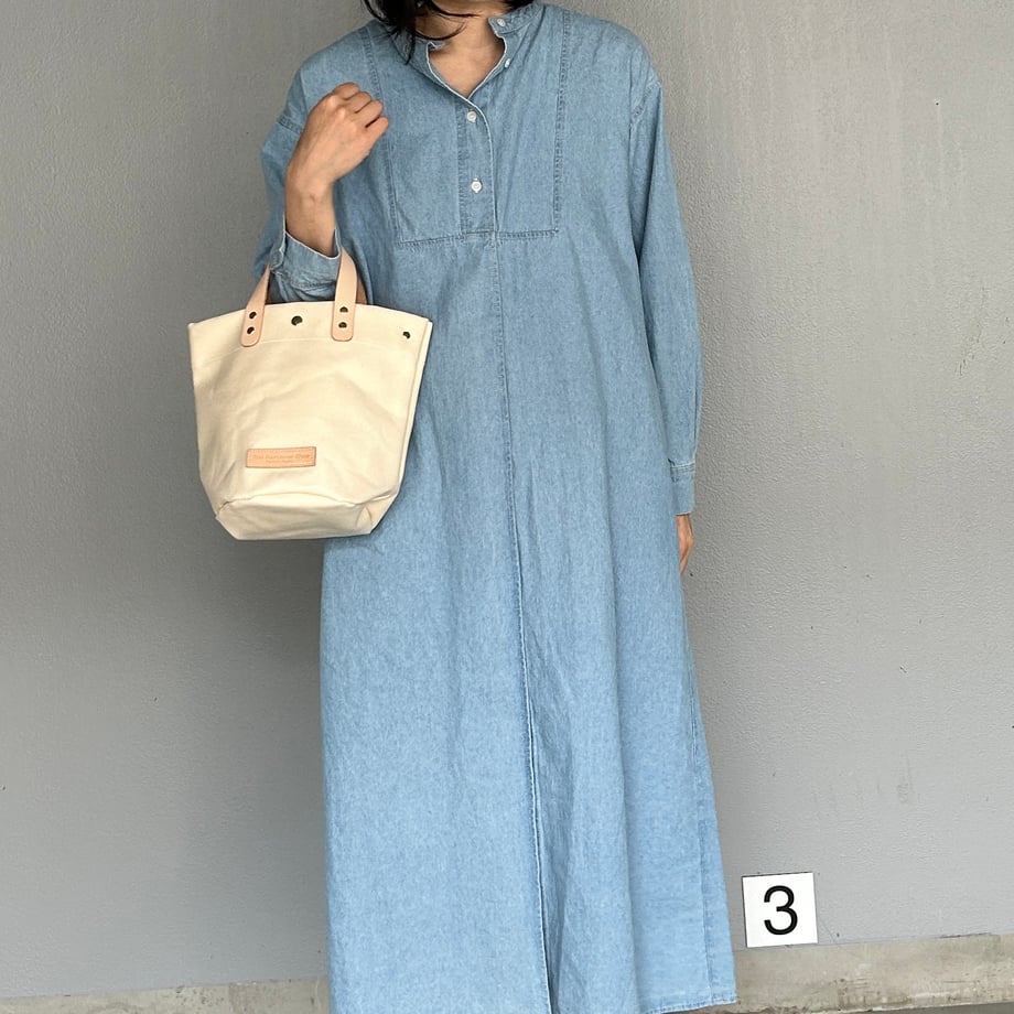 残3）3900円💚💛❤️「軽くて拭ける」PVC加工（丸底トート） IVORYソリッド （アイボリー）