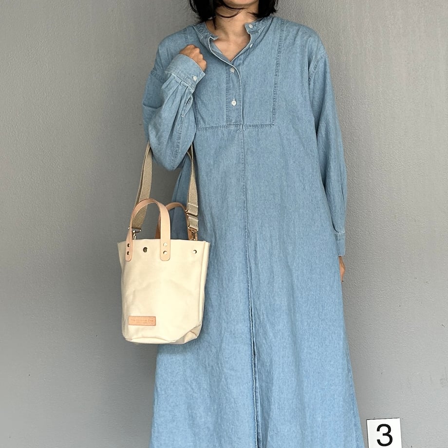 残3）3900円💚💛❤️「軽くて拭ける」PVC加工（丸底トート） IVORYソリッド （アイボリー）