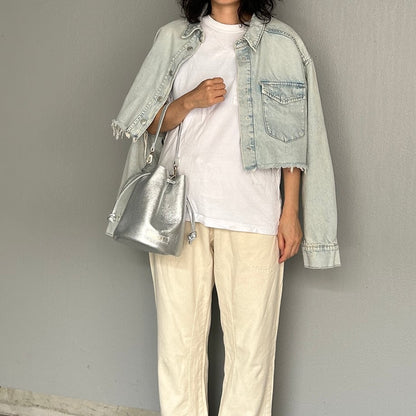 Cow Leather（Kinchaku） Argento Argento