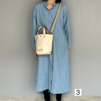 残3）3900円💚💛❤️「軽くて拭ける」PVC加工（丸底トート） IVORYソリッド （アイボリー）