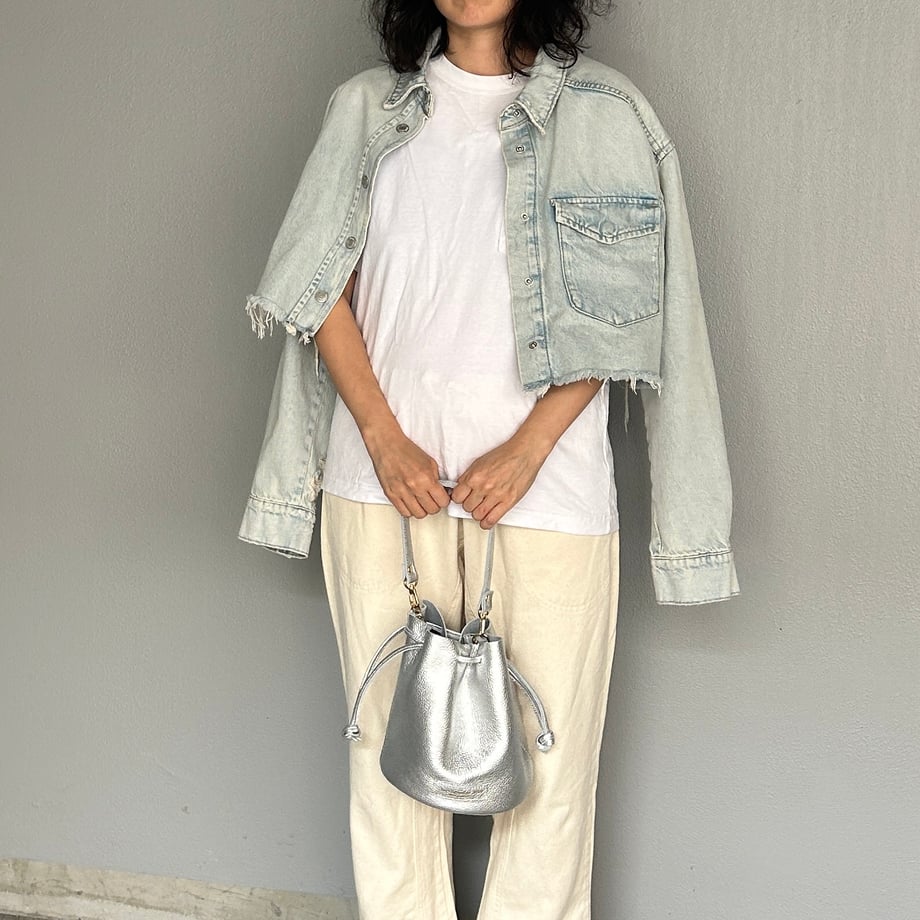 Cow Leather（Kinchaku） Argento Argento