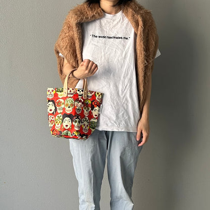 ＜予約＞PVC加工 （丸底トート）Gotas de Amor(carrot)