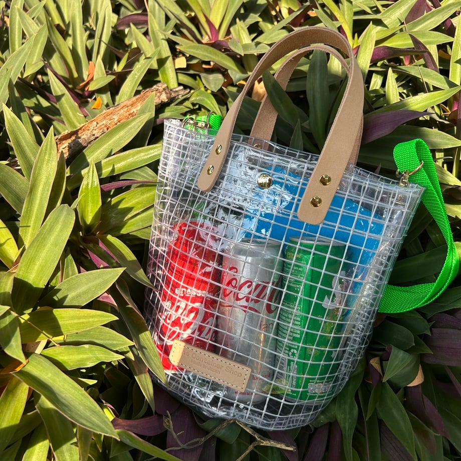 "Clear Bag" Industrial Materials (Tanned Leather)/Round Bottom Bag