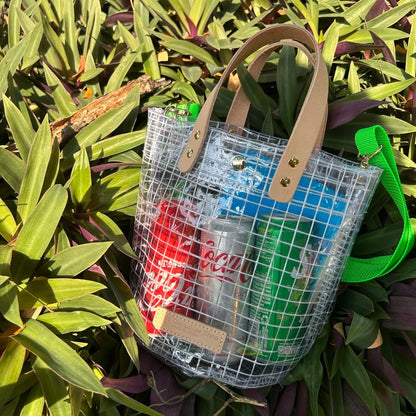 "Clear Bag" Industrial Materials (Tanned Leather)/Round Bottom Bag