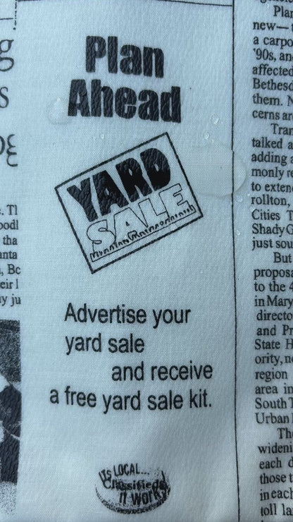 残りわずか「軽くて拭ける」Coated PVC（丸底バッグ）Newspaper